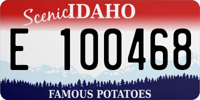 ID license plate E100468