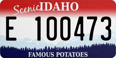 ID license plate E100473