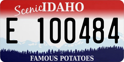 ID license plate E100484