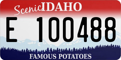 ID license plate E100488