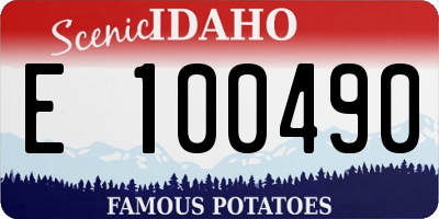 ID license plate E100490