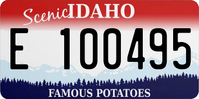 ID license plate E100495