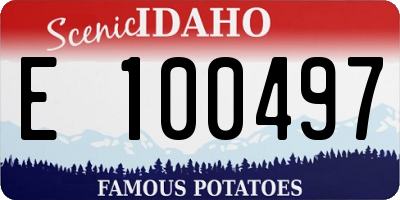 ID license plate E100497