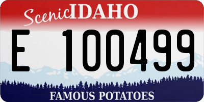 ID license plate E100499