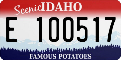 ID license plate E100517