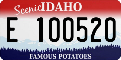 ID license plate E100520