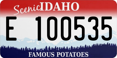 ID license plate E100535