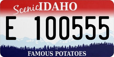 ID license plate E100555