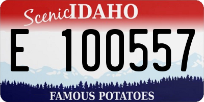 ID license plate E100557