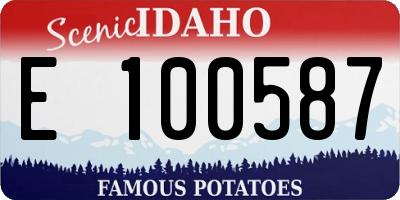 ID license plate E100587