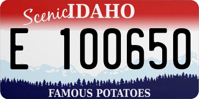 ID license plate E100650