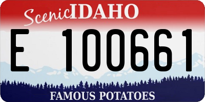 ID license plate E100661