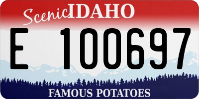 ID license plate E100697