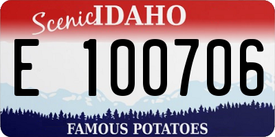 ID license plate E100706