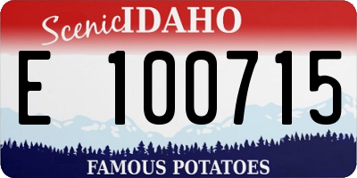 ID license plate E100715