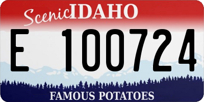 ID license plate E100724