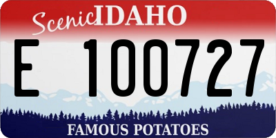ID license plate E100727