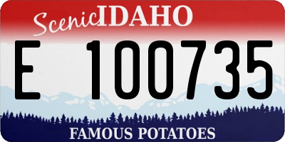 ID license plate E100735