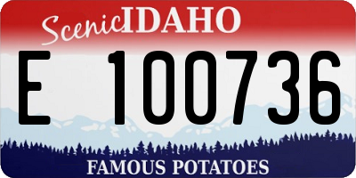 ID license plate E100736