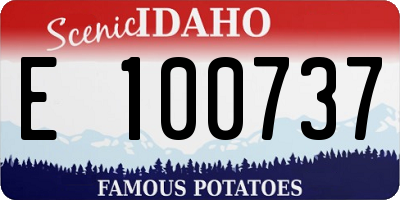 ID license plate E100737