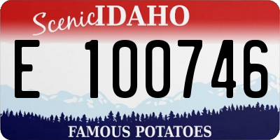 ID license plate E100746