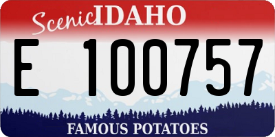 ID license plate E100757