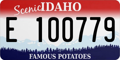 ID license plate E100779