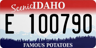 ID license plate E100790
