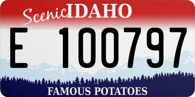 ID license plate E100797