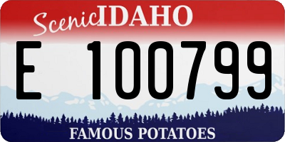 ID license plate E100799