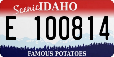 ID license plate E100814