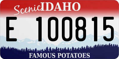 ID license plate E100815