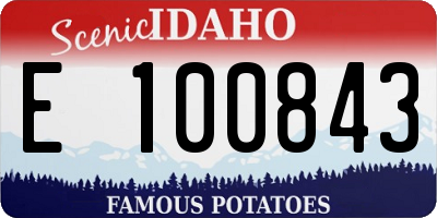 ID license plate E100843