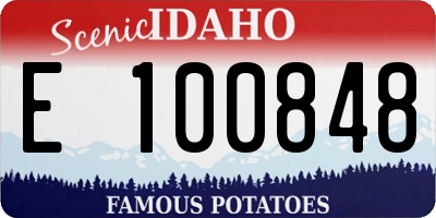 ID license plate E100848