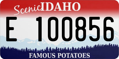 ID license plate E100856