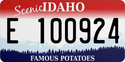 ID license plate E100924