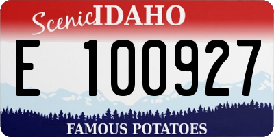 ID license plate E100927