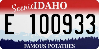 ID license plate E100933