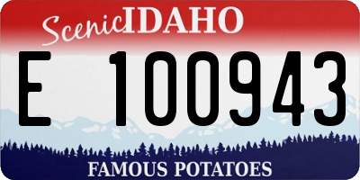 ID license plate E100943