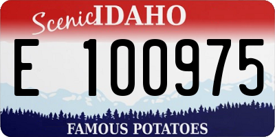 ID license plate E100975