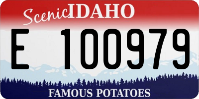 ID license plate E100979