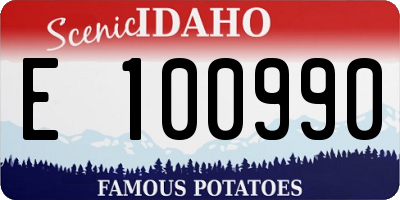 ID license plate E100990