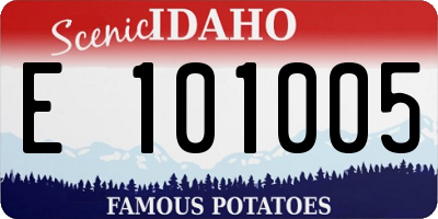 ID license plate E101005
