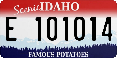 ID license plate E101014