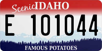 ID license plate E101044