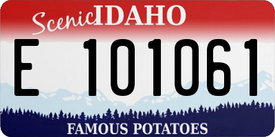 ID license plate E101061