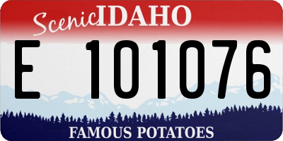 ID license plate E101076