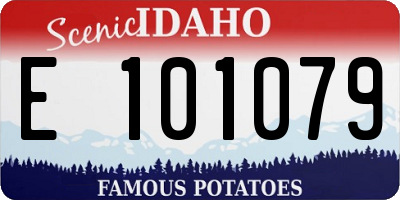 ID license plate E101079