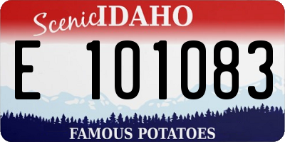 ID license plate E101083