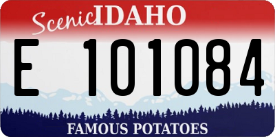 ID license plate E101084